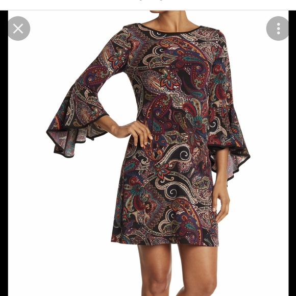 MSK PRINTED SHIFT DRESS - Picture 2 of 7